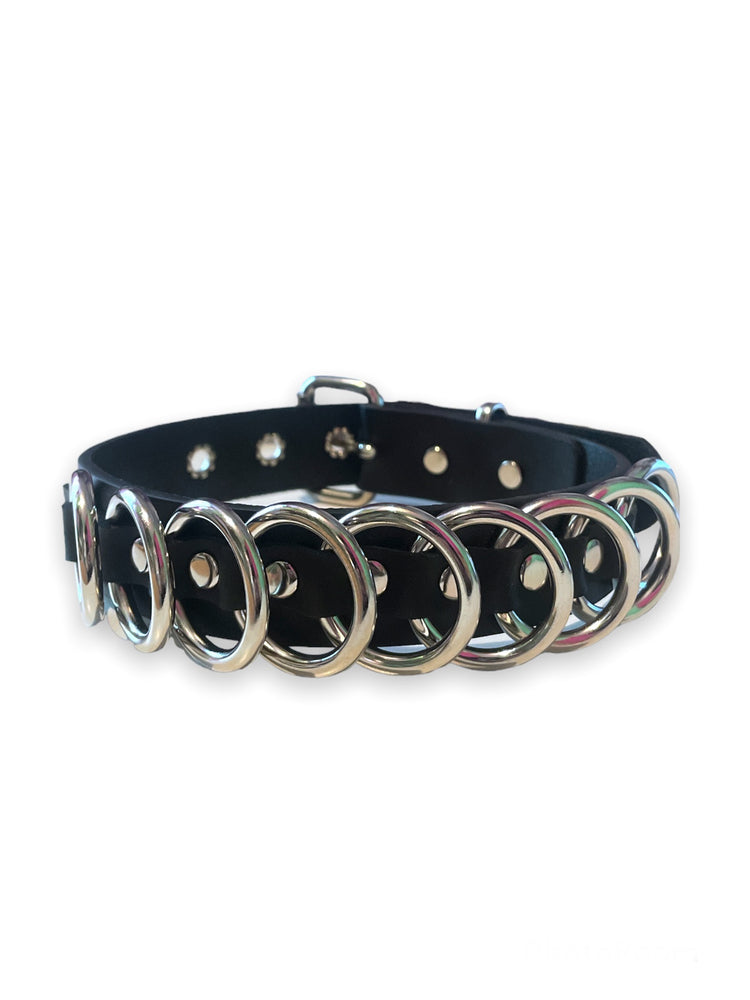 FUNK PLUS BLACK CHOKER WITH STRAP AND MULTIPLE O RINGS FCK465