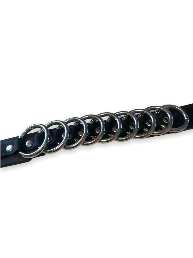 
            
                Load image into Gallery viewer, FUNK PLUS BLACK CHOKER WITH STRAP AND MULTIPLE O RINGS FCK465
            
        