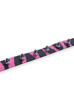 FUNK PLUS SPIKE PINK ZEBRA CHOKER CK134