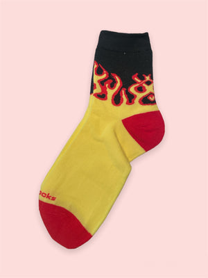 YELLOW FLAME SOCKS