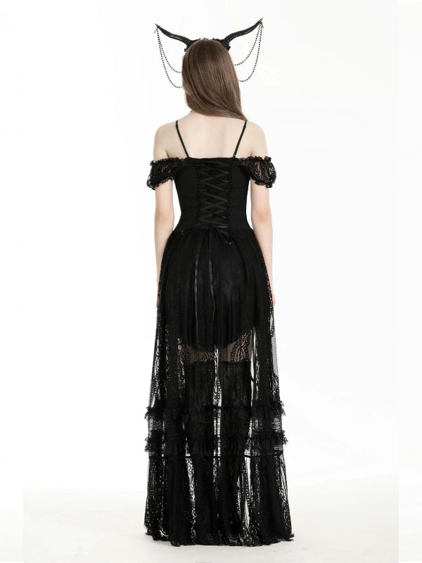 
            
                Bild in den Galerie-Viewer laden,DARK IN LOVE ROMANTIC HIGH LOW LACE DRESS DW950
            
        