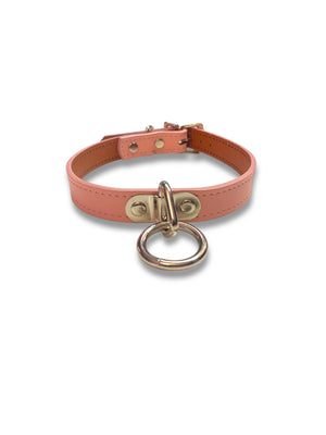FUNK PLUS PINK RING CHOKER VEGAN STITCHING