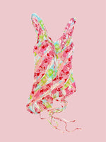 SECOND HAND 00 ASYMMETRICAL PINK STRAPPY TOP
