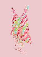 SECOND HAND 00 ASYMMETRICAL PINK STRAPPY TOP