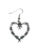 BARBWIRE HEART EARRING