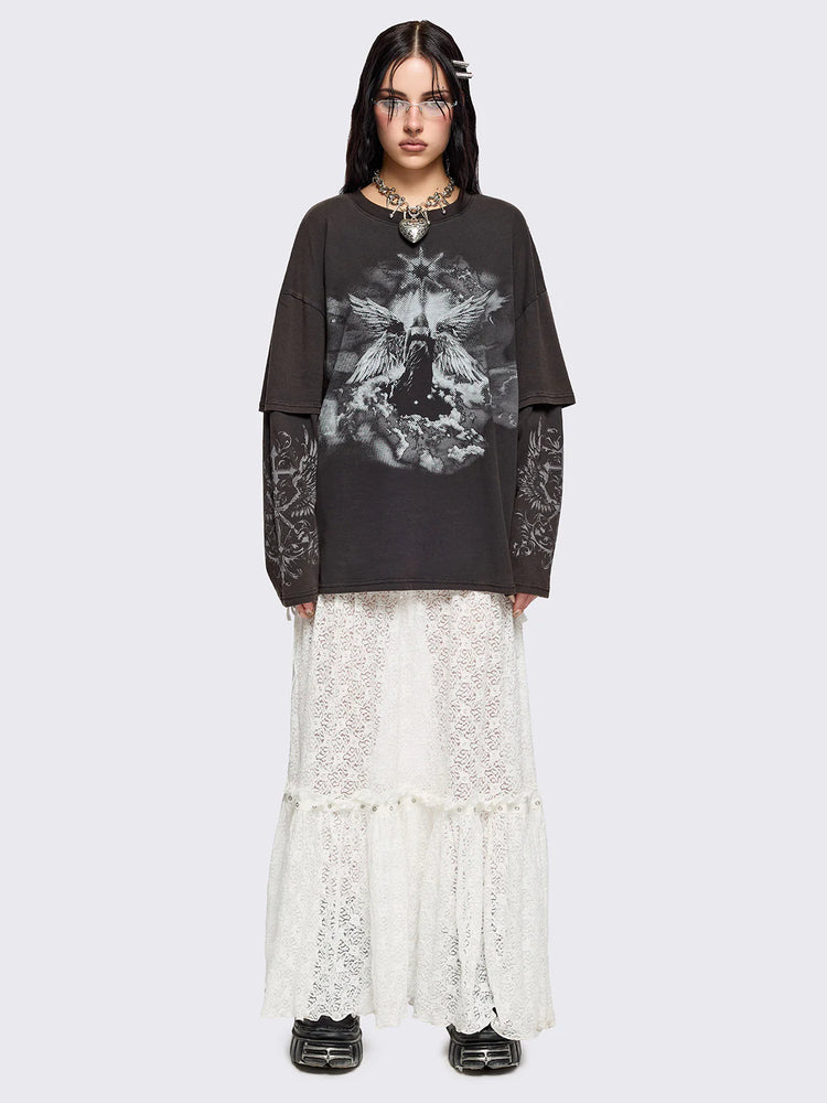 MINGA SANCTUARY LAYERED T SHIRT