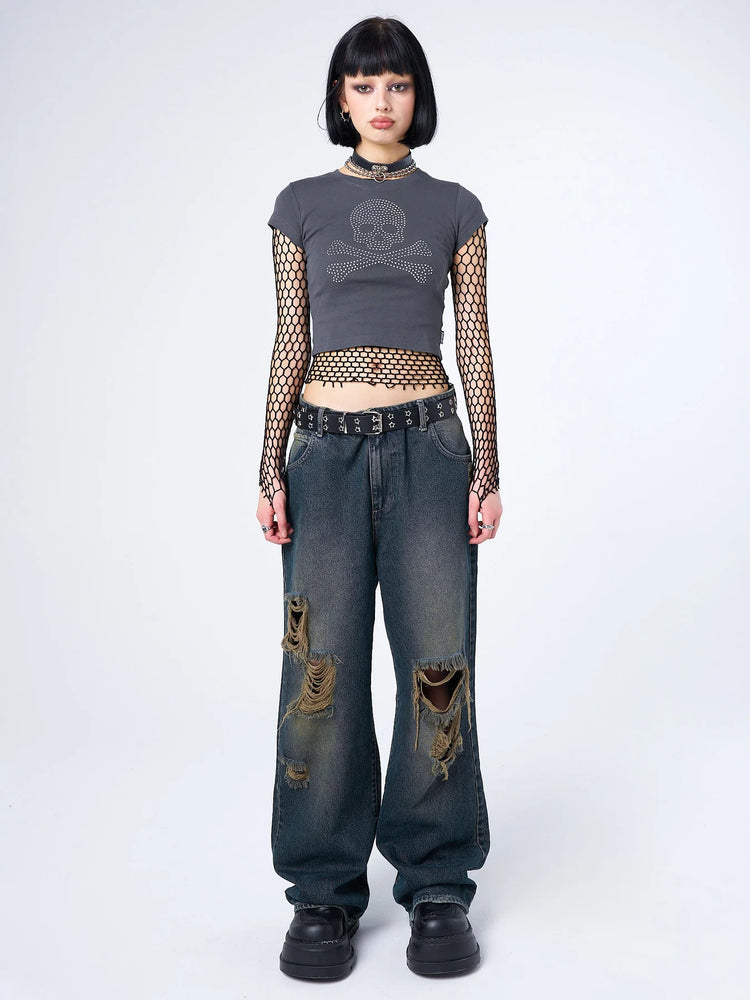 
            
                Bild in den Galerie-Viewer laden,MINGA LONDON SWEET TOXICITY RHINESTONE BABY TEE
            
        