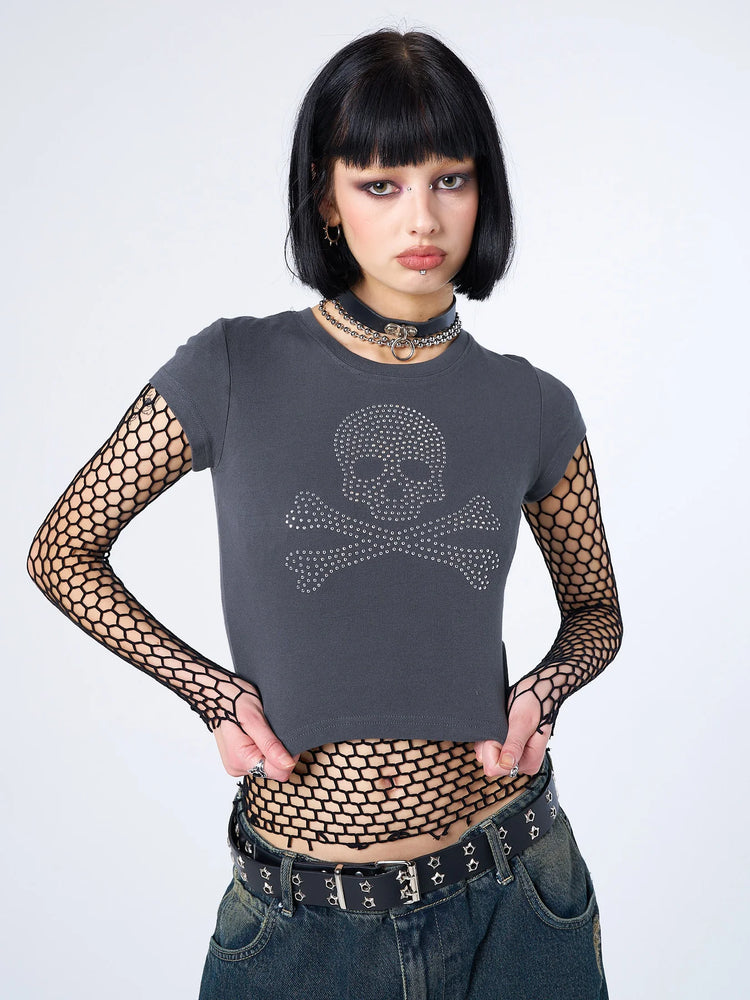 MINGA LONDON SWEET TOXICITY RHINESTONE BABY TEE