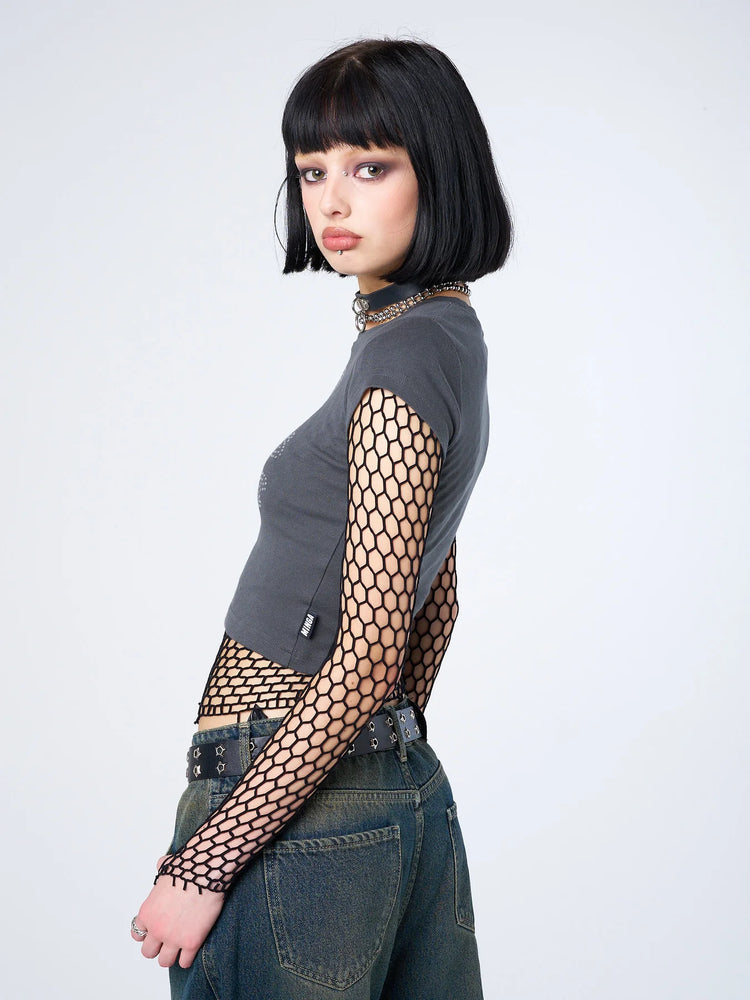 
            
                Bild in den Galerie-Viewer laden,MINGA LONDON SWEET TOXICITY RHINESTONE BABY TEE
            
        