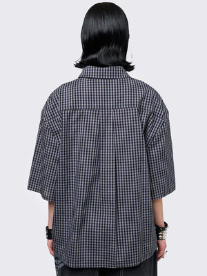 MINGA LONDON TATTOOED CHECK SHIRT