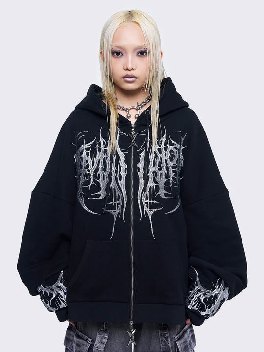 MINGA LONDON VENOM ZIP UP HOODIE