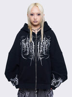 MINGA LONDON VENOM ZIP UP HOODIE