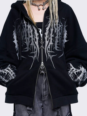 MINGA LONDON VENOM ZIP UP HOODIE