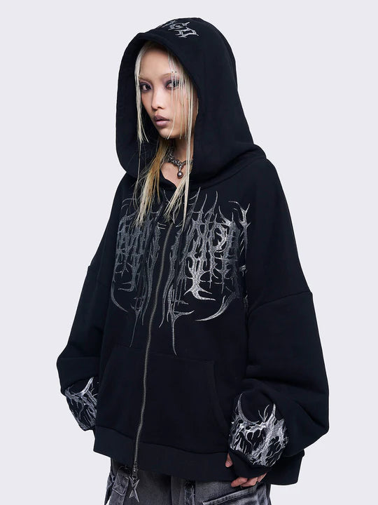 MINGA LONDON VENOM ZIP UP HOODIE