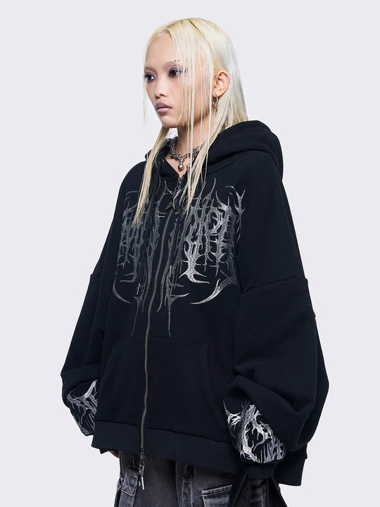 MINGA LONDON VENOM ZIP UP HOODIE