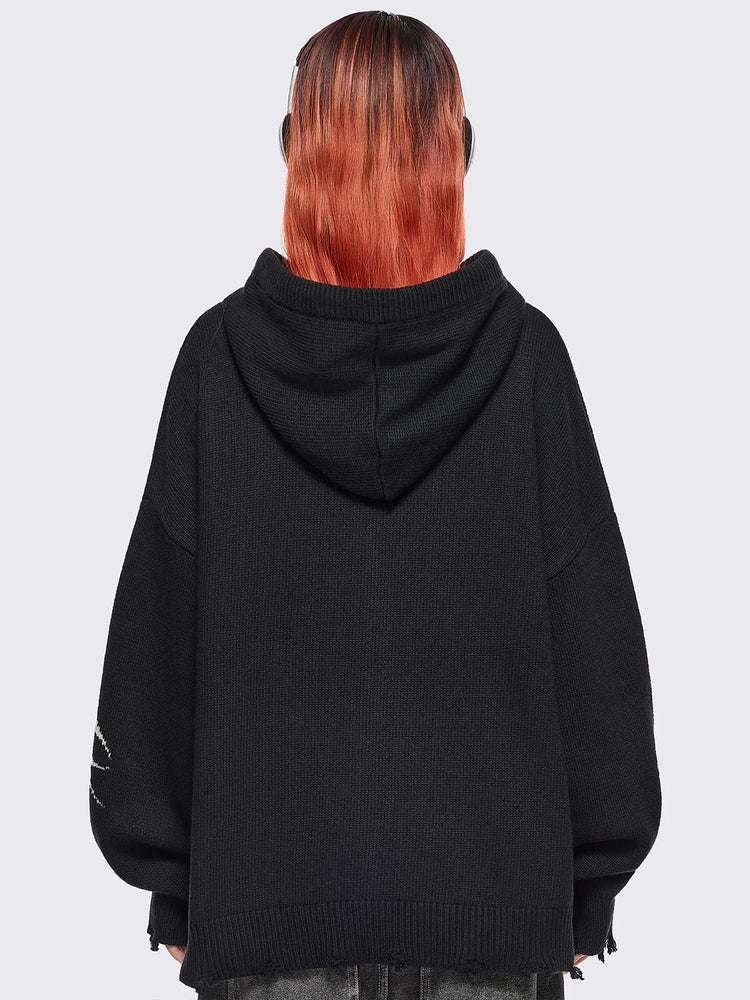 MINGA ABYX KNITTED ZIP-UP HOODIE