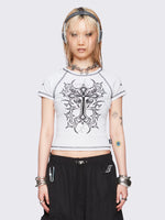 MINGA LONDON CROSS OF SHADOWS BABY TEE