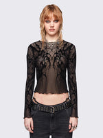 MINGA LONDON CRYPTIC MESH TOP