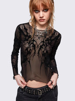 MINGA LONDON CRYPTIC MESH TOP