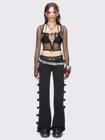 MINGA LONDON GWEN FISHNET CORSET TOP