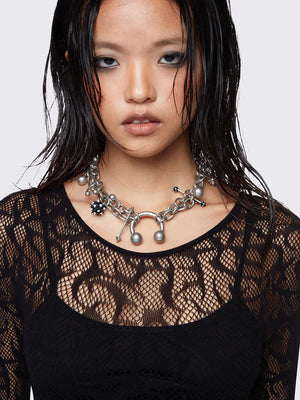 MINGA LONDON HARSH CHARMS NECKLACE
