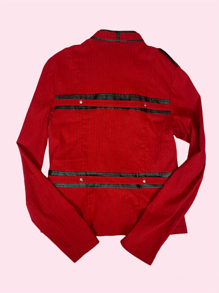 VINTAGE 90S/00S LIPSERVICE JACKET RED PINSTRIPE