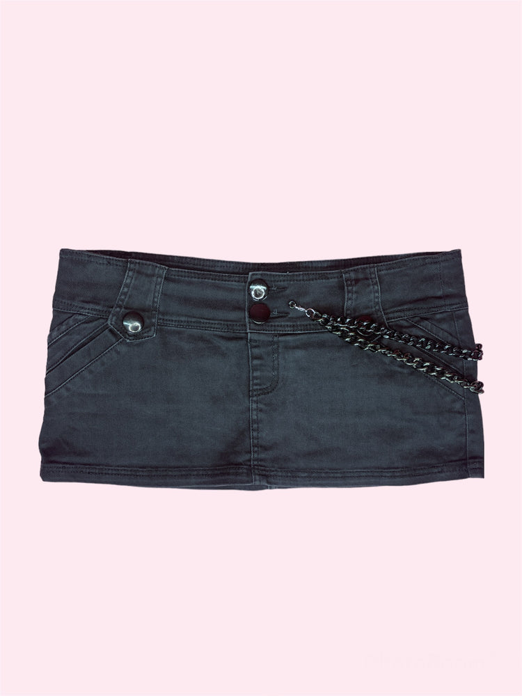 Denim mini skirt queen online