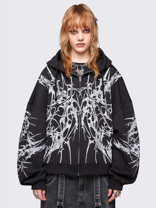 MINGA LONDON INSANE ZIP UP HOODIE
