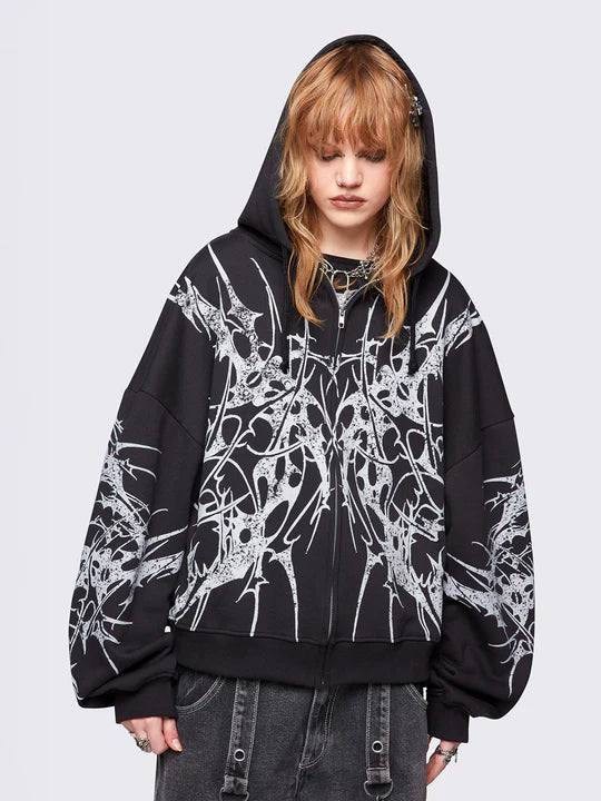 MINGA LONDON INSANE ZIP UP HOODIE