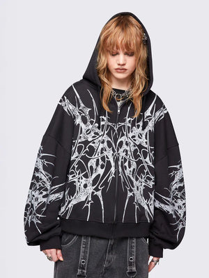 MINGA LONDON INSANE ZIP UP HOODIE