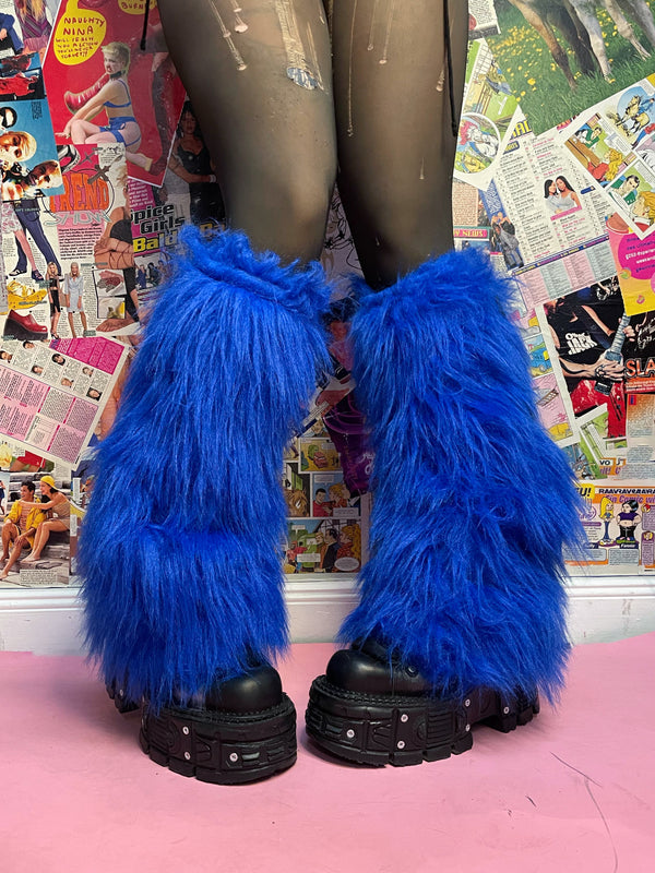 INDYANNA FURRY LEG WARMER BLUE