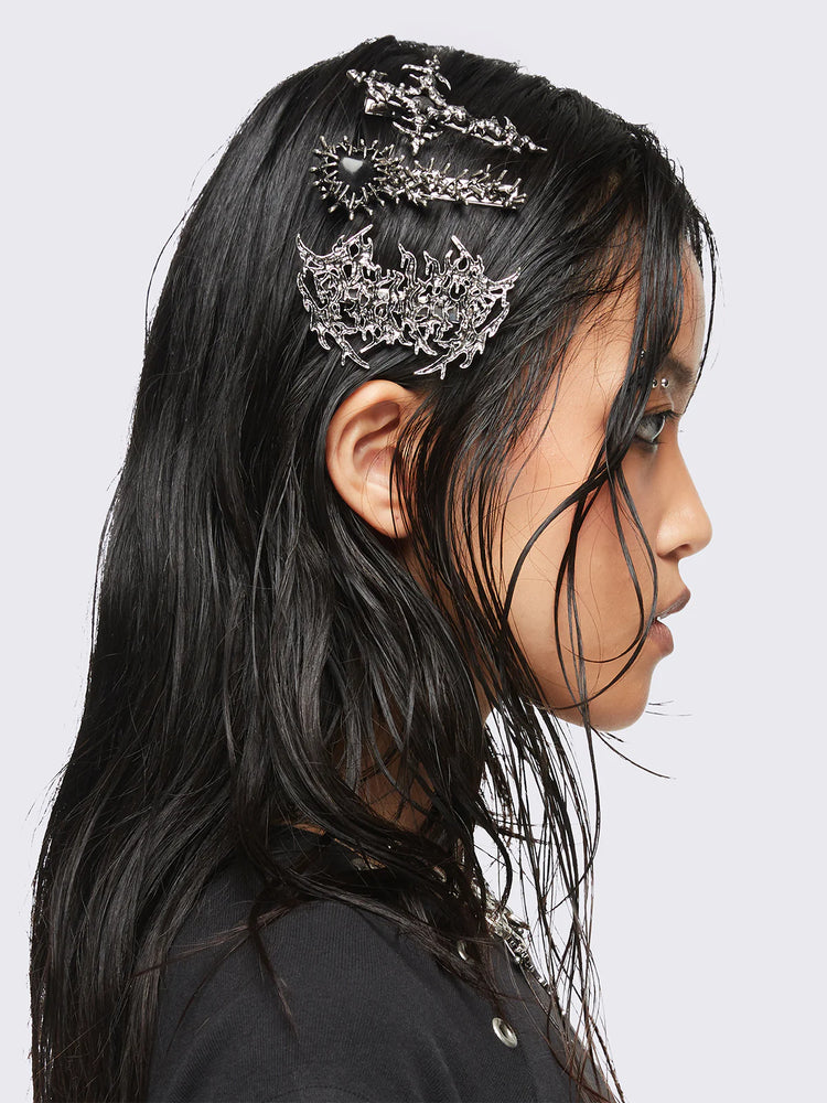 MINGA METAL CRUSH HAIR CLIP