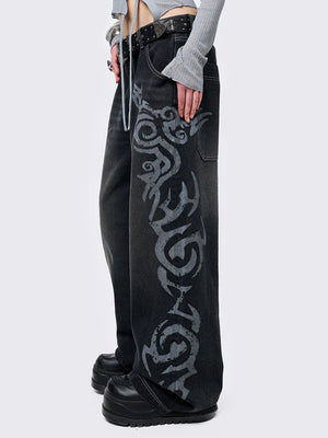 MINGA LONDON RAVE GRAPHIC BAGGY JEAN