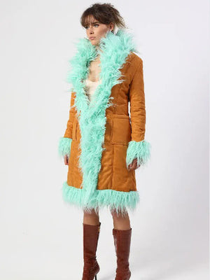 
            
                Load image into Gallery viewer, ELSIE &amp;amp; FRED LOLA FAUX FUR COAT
            
        