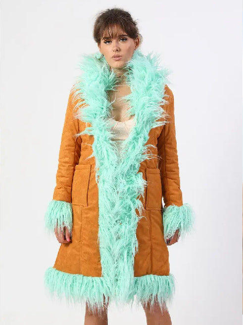 
            
                Load image into Gallery viewer, ELSIE &amp;amp; FRED LOLA FAUX FUR COAT
            
        