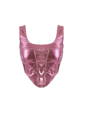 ELSIE & FRED PINK METALLIC CORSET