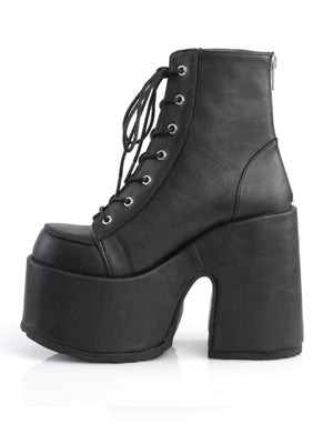 DEMONIACULT CAMEL-203 BLACK VEGAN LEATHER