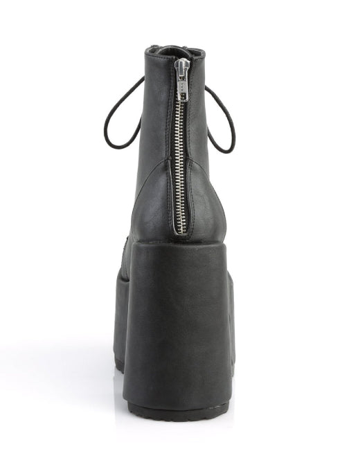 DEMONIACULT CAMEL-203 BLACK VEGAN LEATHER