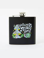 PUNKY PINS WORKING ON MYSELF HIP FLASK BLACK