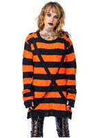 HEARTLESS ORIANA SWEATER BLACK ORANGE