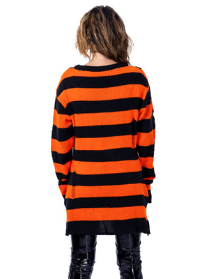 HEARTLESS ORIANA SWEATER BLACK ORANGE