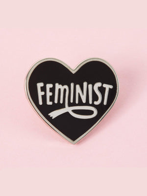 PUNKY PINS FEMINIST HEART ENAMEL PIN