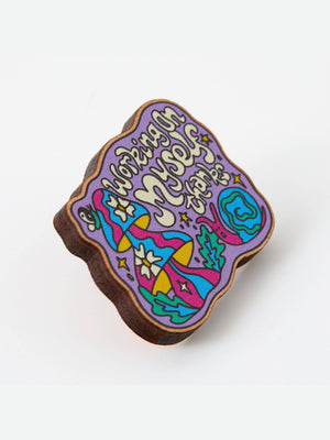 PUNKY PINS WORKING ON MYSELF WOODEN PIN