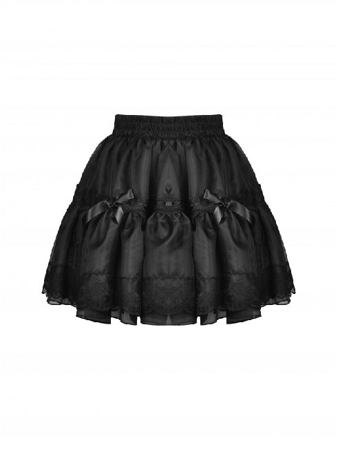 DARK IN LOVE BLACK FRILLY SKIRT Nr. KW240BK