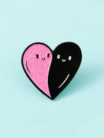 PUNKY PINS HEART GHOSTS ENAMEL PIN