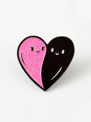 PUNKY PINS HEART GHOSTS ENAMEL PIN