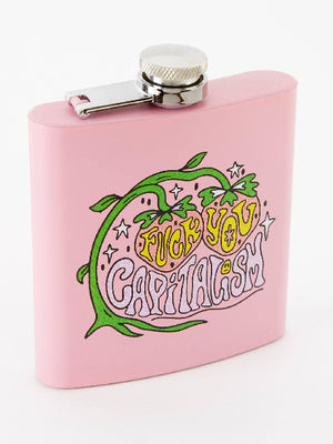 PUNKY PINS FUCK YOU CAPITALISM HIP FLASK