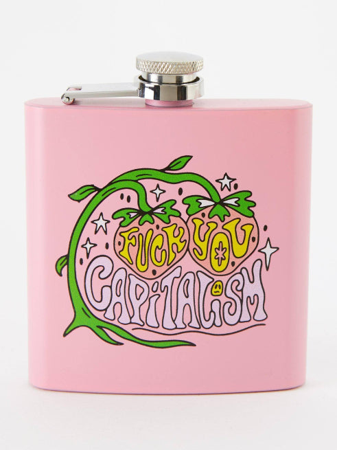 PUNKY PINS FUCK YOU CAPITALISM HIP FLASK