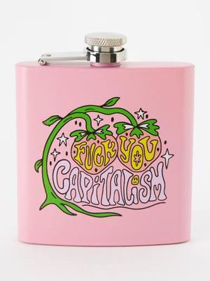 PUNKY PINS FUCK YOU CAPITALISM HIP FLASK