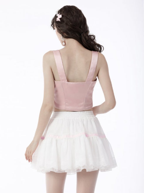 DARK IN LOVE WHITE FRILLY SKIRT